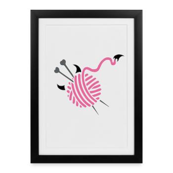 tricot - Affiche encadrée (27 × 37 cm) - noir - Devant