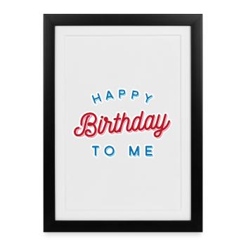 happy Birthday - Framed poster (27 × 37 cm) - black - Front