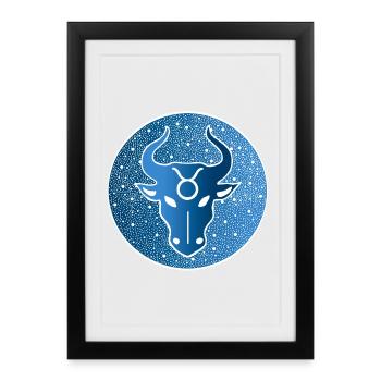 Astrological sign: bull - Framed poster (27 × 37 cm) - black - Front