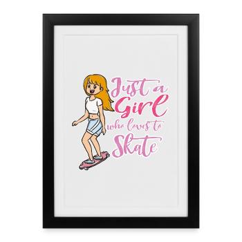 skateboard - Affiche encadrée (27 × 37 cm) - noir - Devant