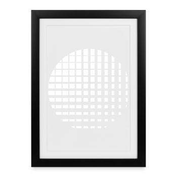 Circle consisting of many squares - Framed poster (27 × 37 cm) - black - Front