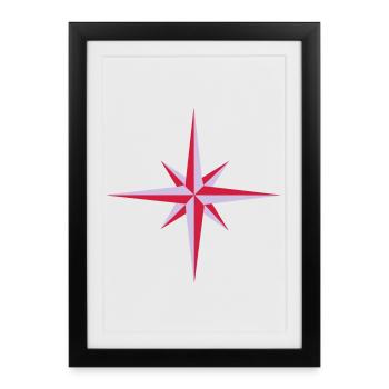 Compass - Framed poster (27 × 37 cm) - black - Front