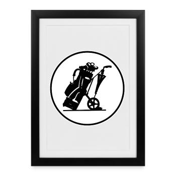 Club de golf - Affiche encadrée (27 × 37 cm) - noir - Devant