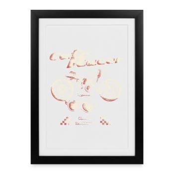 Café Racer Moto Classic Révolution - Affiche encadrée (27 × 37 cm) - noir - Devant