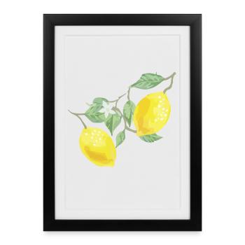 Lemons - Framed poster (27 × 37 cm) - black - Front