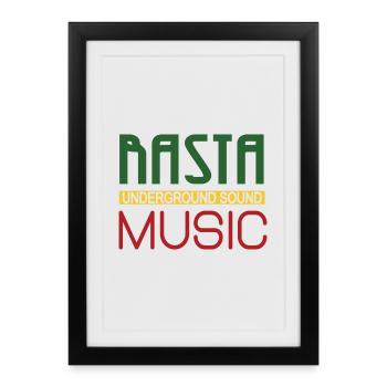 Logo sonore de Nasta Underground - Affiche encadrée (27 × 37 cm) - noir - Devant