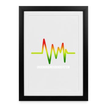 Underground Soundsystem Logo - Affiche encadrée (27 × 37 cm) - noir - Devant