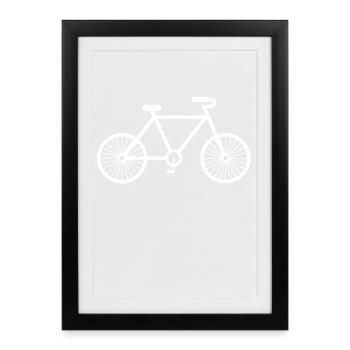 Vélo de course vélo de course cycliste vélo France tour - Affiche encadrée (27 × 37 cm) - noir - Devant