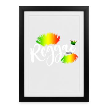Reggae Rainbow Splash - Framed poster (27 × 37 cm) - black - Front