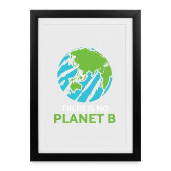 Climate protection environment planet earth climate climate policy - Framed poster (27 × 37 cm) - black - Front