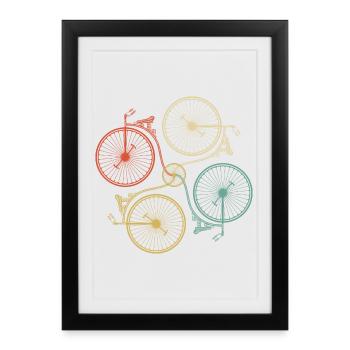 Dégradé de mosaïque de roue - Affiche encadrée (27 × 37 cm) - noir - Devant