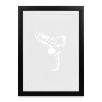 breakdancer - Affiche encadrée (27 × 37 cm) - noir - Devant