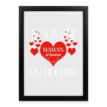 Message of love for mom - Framed poster (27 × 37 cm) - black - Front