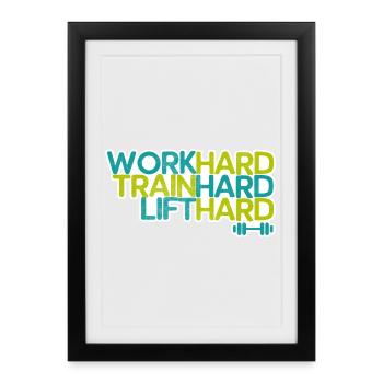disant: remise en forme - Affiche encadrée (27 × 37 cm) - noir - Devant