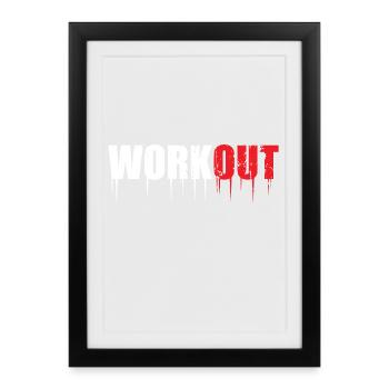 workout - Framed poster (27 × 37 cm) - black - Front