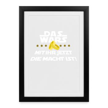 The Wars saying bachelor party wedding eve - Framed poster (27 × 37 cm) - black - Front
