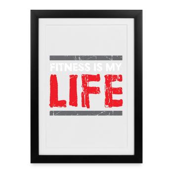 Fitness disant - Affiche encadrée (27 × 37 cm) - noir - Devant