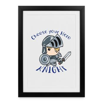 Knight - Framed poster (27 × 37 cm) - black - Front