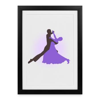 danse - Affiche encadrée (27 × 37 cm) - noir - Devant