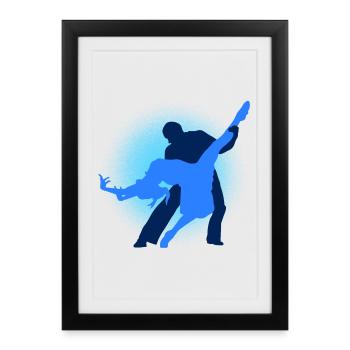 danse - Affiche encadrée (27 × 37 cm) - noir - Devant