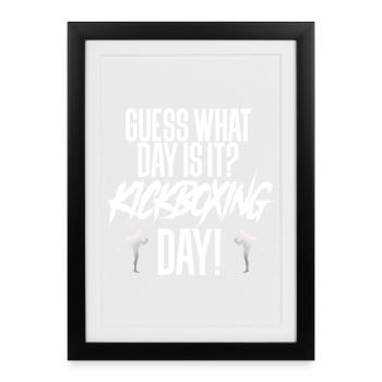 Kickboxing kickboxing - Affiche encadrée (27 × 37 cm) - noir - Devant