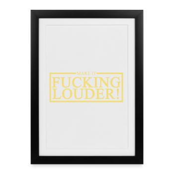 Musique plus fort plus fort - Affiche encadrée (27 × 37 cm) - noir - Devant