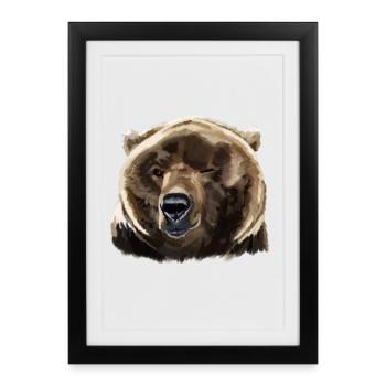 ours - Affiche encadrée (27 × 37 cm) - noir - Devant