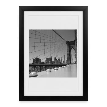 Pont de Brooklyn - Affiche encadrée (27 × 37 cm) - noir - Devant