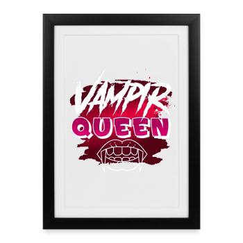 Vampire d'halloween - Affiche encadrée (27 × 37 cm) - noir - Devant