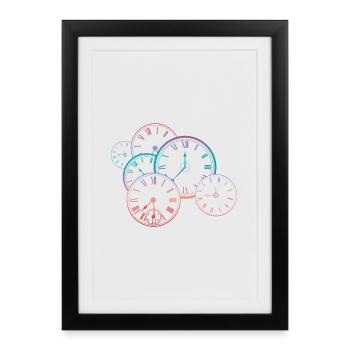 Vintage clock - Framed poster (27 × 37 cm) - black - Front