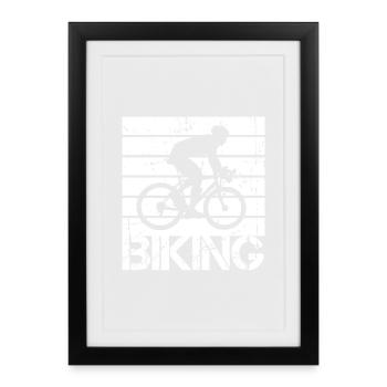 Radsport - Gerahmtes Poster (27 × 37 cm) - Schwarz - Vorne