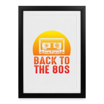 80s cassette - Framed poster (27 × 37 cm) - black - Front