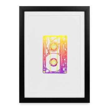 Fête des années 80 - Affiche encadrée (27 × 37 cm) - noir - Devant