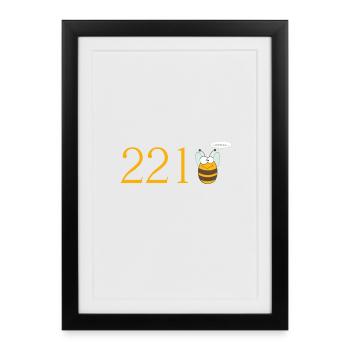221bee - Affiche encadrée (27 × 37 cm) - noir - Devant