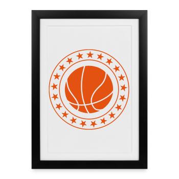 Basketball - Basket Ball - Game - Sport - Player - Framed poster (27 × 37 cm) - black - Front