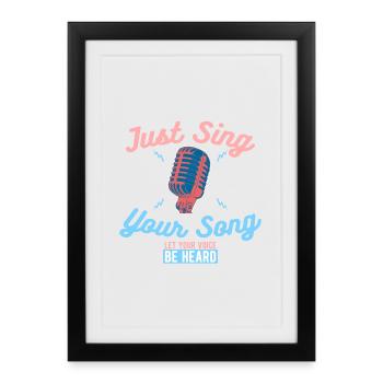 Karaoke - Framed poster (27 × 37 cm) - black - Front