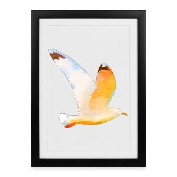 gull - Framed poster (27 × 37 cm) - black - Front