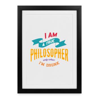 Saufspruch - Affiche encadrée (27 × 37 cm) - noir - Devant