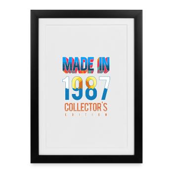 1987 - Affiche encadrée (27 × 37 cm) - noir - Devant