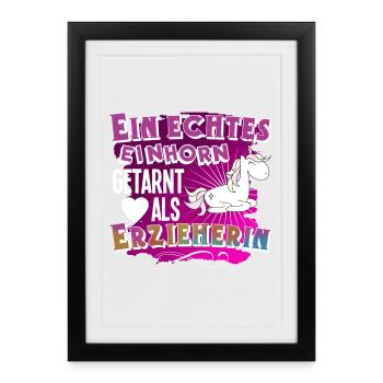 educator - Framed poster (27 × 37 cm) - black - Front