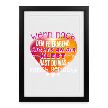 Erzieherin - Gerahmtes Poster (27 × 37 cm) - Schwarz - Vorne