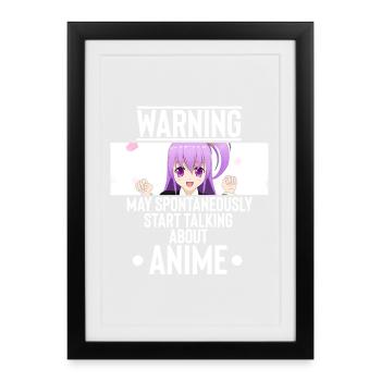 Anime - Framed poster (27 × 37 cm) - black - Front