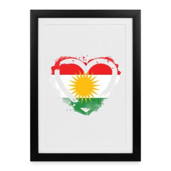 Kurdes Kurdistan - Affiche encadrée (27 × 37 cm) - noir - Devant