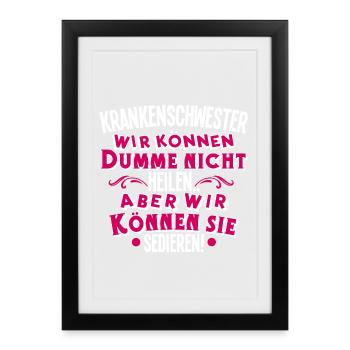 nurse - Framed poster (27 × 37 cm) - black - Front