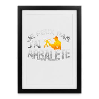 Arbalète - Affiche encadrée (27 × 37 cm) - noir - Devant