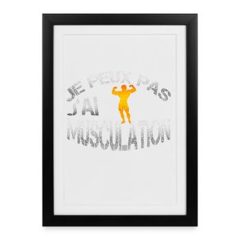 Musculation - Affiche encadrée (27 × 37 cm) - noir - Devant