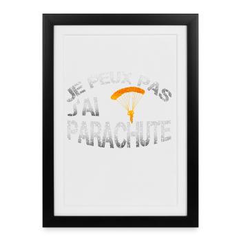 Parachute - Affiche encadrée (27 × 37 cm) - noir - Devant