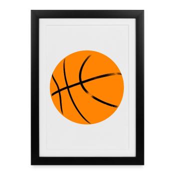 Basketball Vintage - Framed poster (27 × 37 cm) - black - Front