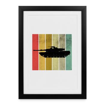 tank - Framed poster (27 × 37 cm) - black - Front
