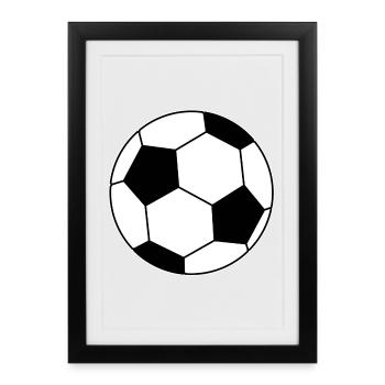 Football - Affiche encadrée (27 × 37 cm) - noir - Devant